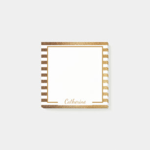 Eleganter Glitzer Pinstripes Chic Trendy Post-it Klebezettel