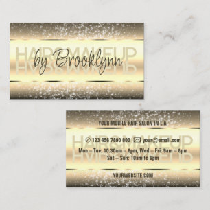 Eleganter Glitzer Produktkennzeichnungen Dark Gold Visitenkarte