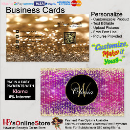 Eleganter Glitzer QR-Code für klassische schimmern Visitenkarte