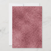 Eleganter Glitzer Rosa Kalligrafie Geburtstag Einladung (Rückseite)