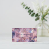 Eleganter Glitzer Rose Gold Imitate Visitenkarte (Stehend Vorderseite)