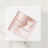 Eleganter Glitzer Rose Gold mit Kleid quinceañera Geschenkanhänger (Beispiel)