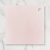 Eleganter Glitzer Rose Gold mit Kleid quinceañera Geschenkanhänger (Rückseite)