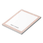 Eleganter Glitzer Rose Gold Notizblock (Rotiert)