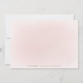 Eleganter Glitzer Rose goldfarbenes Kleid Save the Date (Rückseite)