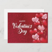 Eleganter Glitzer Rotes Herz Postkarte (Vorne/Hinten)