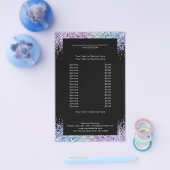 Eleganter Glitzer Saloon auf beiden Seiten Flyer (Einzeln)