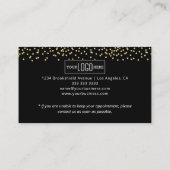 Eleganter Glitzer Schönheitssalon Terminkarte (Rückseite)