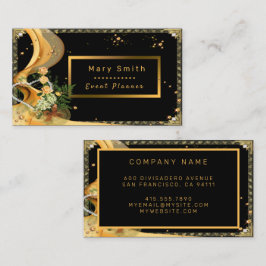 Eleganter Glitzer Schwarze Gold-Rose Ihren Text hi Visitenkarte