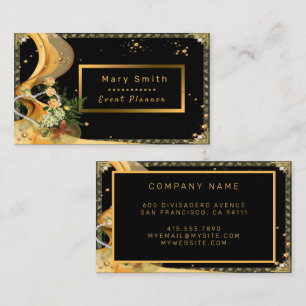 Eleganter Glitzer Schwarze Gold-Rose Ihren Text hi Visitenkarte