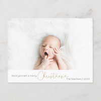 Eleganter Glitzer Script Weihnachts-Foto
