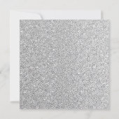 Eleganter Glitzer Silver Pink Kalligraphie Geburts (Rückseite)