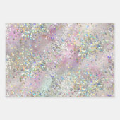 Eleganter Glitzer Sparkle Confetti Modernes Rosa Geschenkpapier Set (Vorderseite 3)