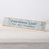 Eleganter Glitzer Sparkle Marble Individuelle Name Schreibtischnamensplakette (Vorderseite )