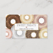 Eleganter Glitzer Sprinkle Donut Bäckerei Konditor Visitenkarte (Vorderseite)
