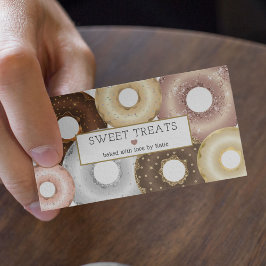 Eleganter Glitzer Sprinkle Donut Bäckerei Konditor Visitenkarte