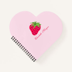 Eleganter Glitzer Strawberry Notizblock