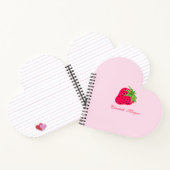 Eleganter Glitzer Strawberry Notizblock (Innenseite)