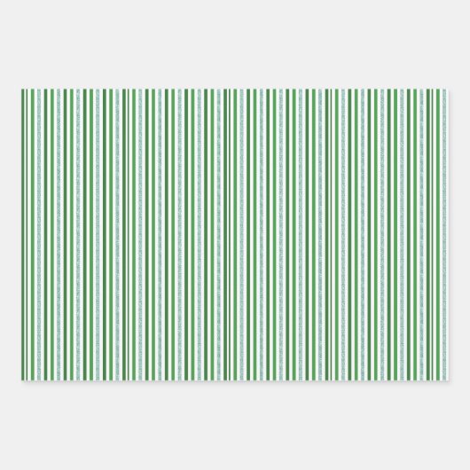 Eleganter Glitzer - Streifen Geschenkpapier Set (Vorderseite 3)