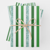 Eleganter Glitzer - Streifen Geschenkpapier Set (Beispiel)