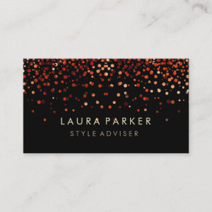 Eleganter Glitzer-subtiler roter Visitenkarte