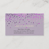 Eleganter Glitzer-subtiler SahneImitat-Hintergrund Visitenkarte (Rückseite)