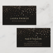 Eleganter Glitzer-subtiler schwarzer Visitenkarte (Vorne/Hinten)