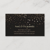 Eleganter Glitzer-subtiler schwarzer Visitenkarte (Rückseite)