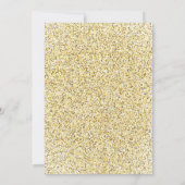 Eleganter Glitzer Sweet 16 Weißer Geburtstag Einladung (Rückseite)