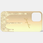 Eleganter Glitzer-Tropfen Case-Mate iPhone Hülle (Hinten (horizontal))