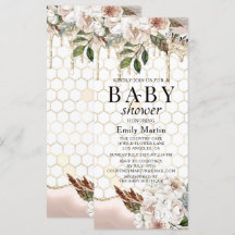 Eleganter Glitzer Tropfen Marble Baby Shower