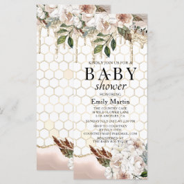 Eleganter Glitzer Tropfen Marble Baby Shower