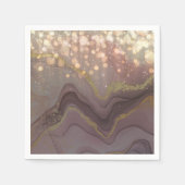 Eleganter Glitzer Tropfen Serviette (Vorderseite)