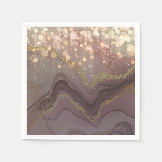 Eleganter Glitzer Tropfen Serviette (Vorderseite)