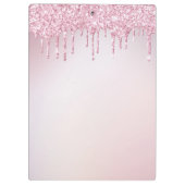 eleganter Glitzer Tropfen-Trend Klemmbrett (Rückseite)