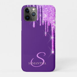 Eleganter Glitzer Tropfens Violet Case-Mate iPhone Hülle