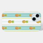 Eleganter Glitzer Tropisches Ananas Streifen Muste Case-Mate iPhone Hülle (Rückseite (Horizontal))