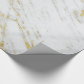 Eleganter Glitzer und weißer Marmor Geschenkpapier (Ecke)