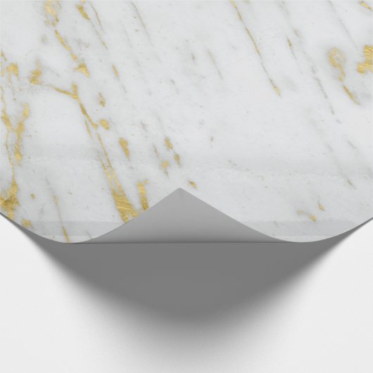 Eleganter Glitzer und weißer Marmor Geschenkpapier (Ecke)