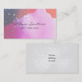 Eleganter Glitzer Visitenkarte (Vorne/Hinten)