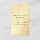 Eleganter Glitzer von Shear und Comb Visitenkarte (Rückseite)