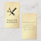 Eleganter Glitzer von Shear und Comb Visitenkarte (Vorne/Hinten)