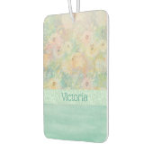 Eleganter Glitzer Wasserfarbener Name Blumenwagen Autolufterfrischer (Links)