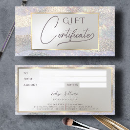 Eleganter Glitzer Wasserfarbenwellen Geschenkgutsc