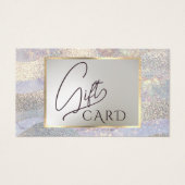 Eleganter Glitzer Wasserfarbenwellen Geschenkkarte (Vorderseite)
