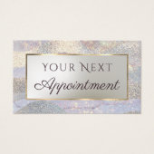 Eleganter Glitzer Wasserfarbenwellen-Terminkarte (Vorderseite)