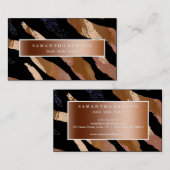 Eleganter Glitzer WasserfarbWaves Visitenkarte (Vorne/Hinten)