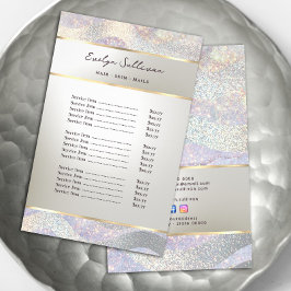 Eleganter Glitzer Wasserfarbwellen Preisliste Flye Flyer