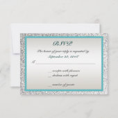 Eleganter Glitzer Wedding RSVP (Vorderseite)
