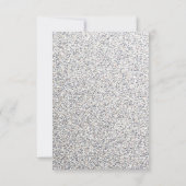 Eleganter Glitzer Wedding RSVP (Rückseite)